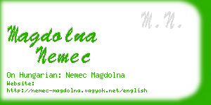 magdolna nemec business card